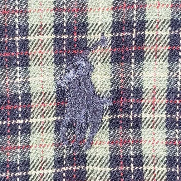 Polo Ralph Lauren Shirt Oxford Flannel Button Down LS Mens Size XL Green Plaid - Picture 5 of 9